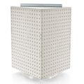 Azar Displays Four-Sided Revolving 14"W x 20"H Pegboard Counter Display 701414-WHT